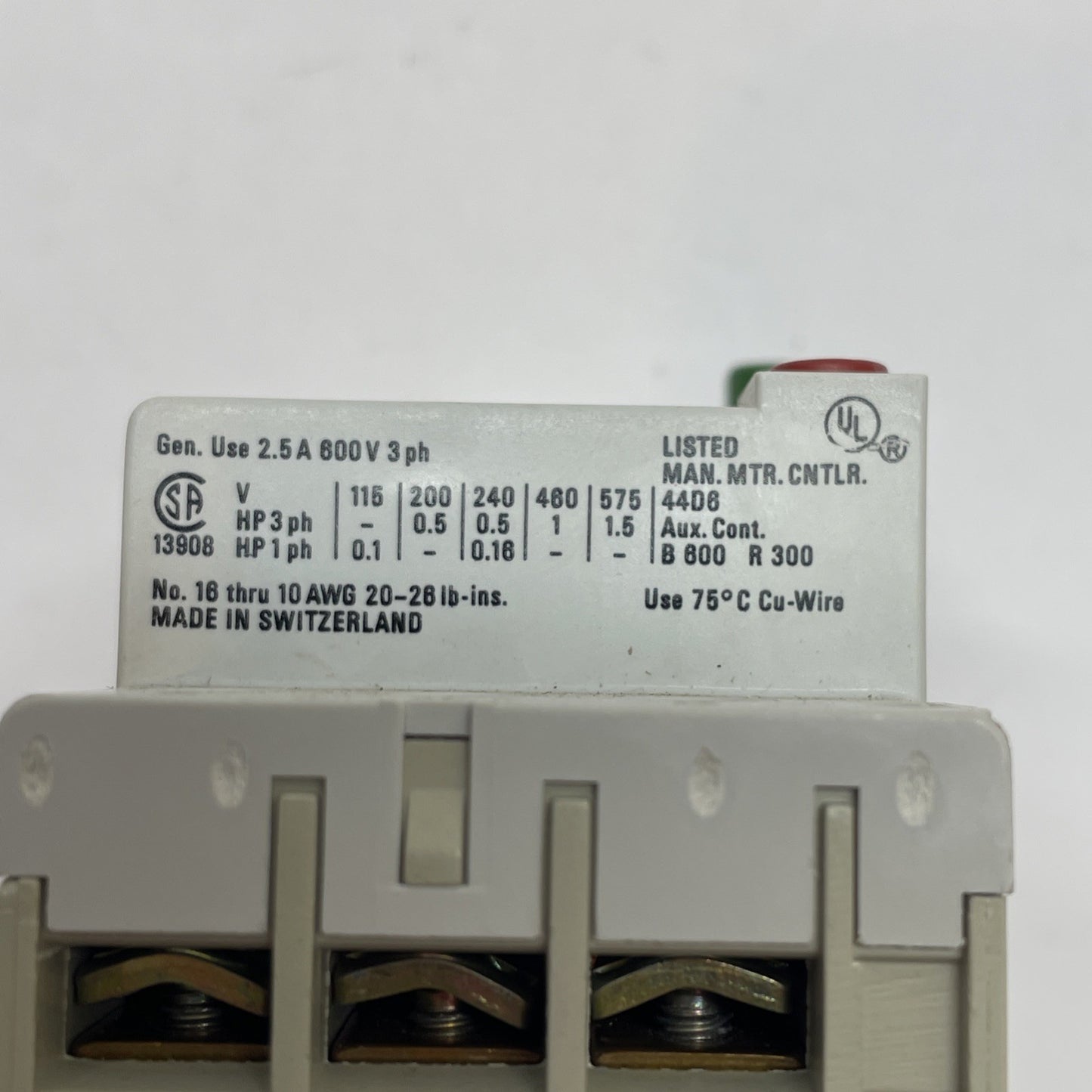 Allen-Bradley 140-MN-0250 Series C Manual Motor Starter 1.6-2.5A IEC
