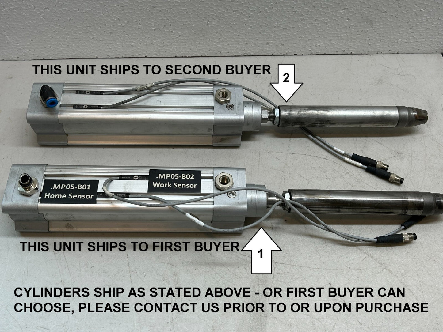 FESTO DSBC-40-125-PPVA-N3 / 1376661 PISTON ROD PNEUMATIC CYLINDER W/ SENSORS