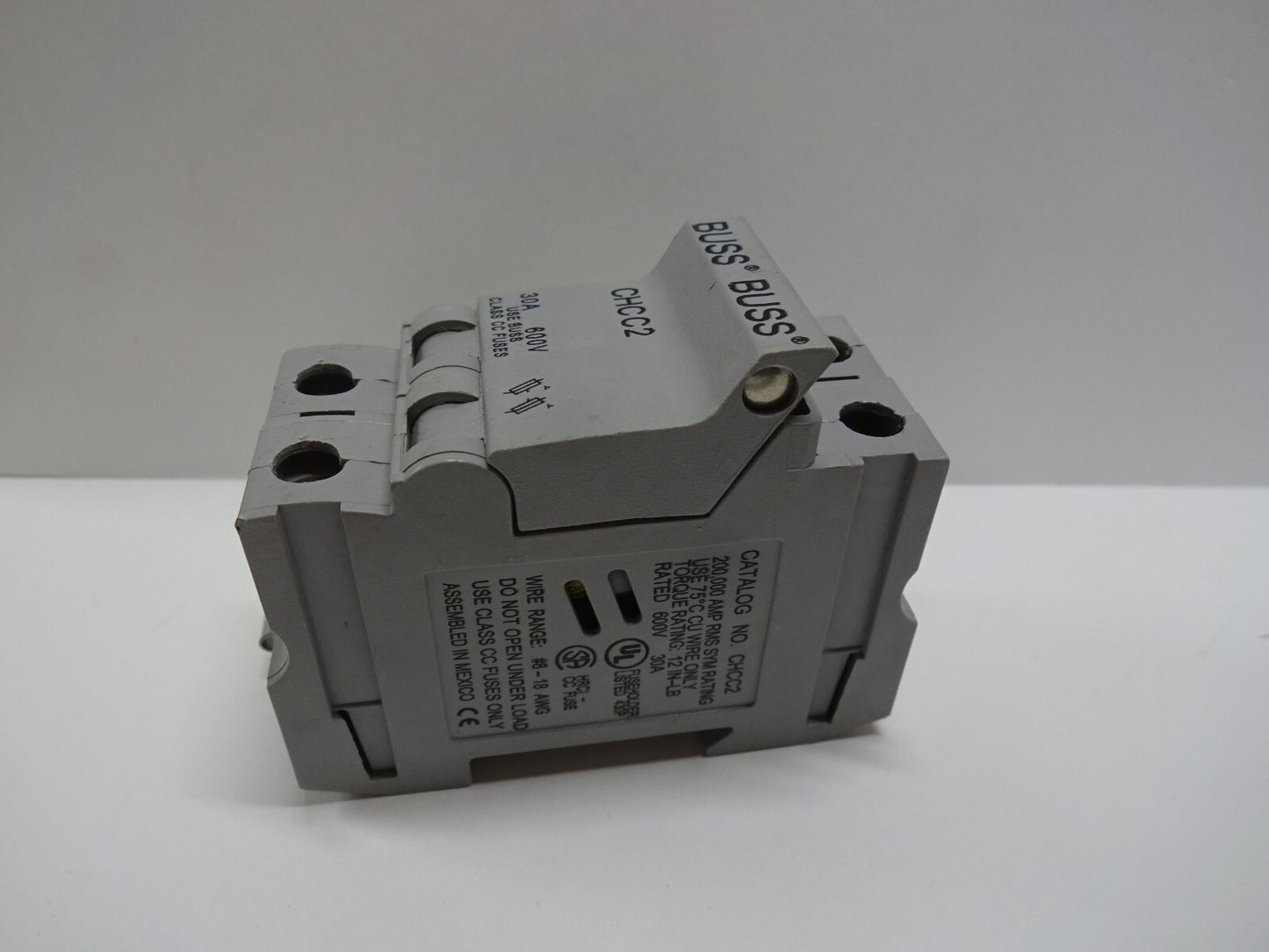 BUSS CHCC2 CIRCUIT BREAKER BUSSMANN 600V 30A WITH 2 FN99-92 FUSES