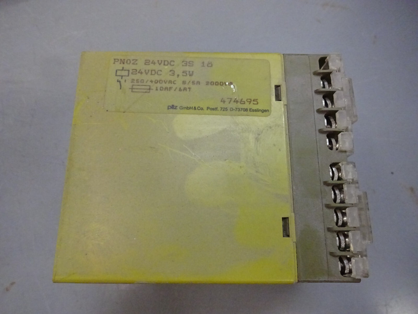 PILZ PNOZ 17753 / 474695 / 24VDC 3S 5W SAFETY RELAY