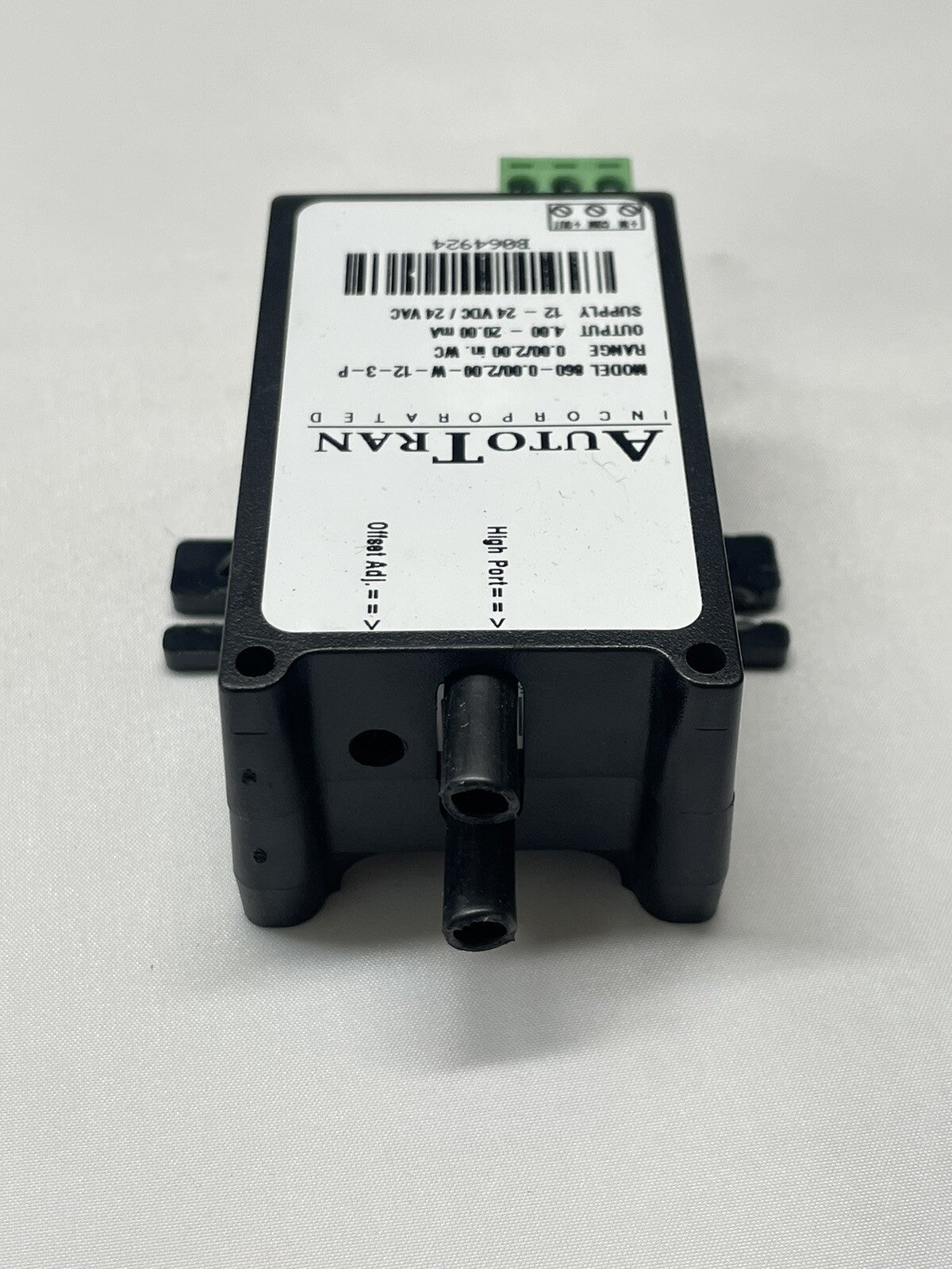 AUTO TRAN INC. TRANSDUCER 860-0.00/12.00-W-12-3-P 0.00/2.00PSI 4-20mA 12-24VOLT