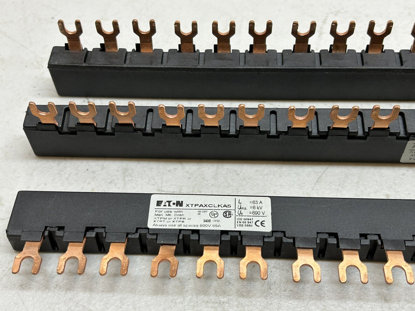 EATON XTPAXCLKA5 / COMMONING LINK 65A 600V / LOT OF 3