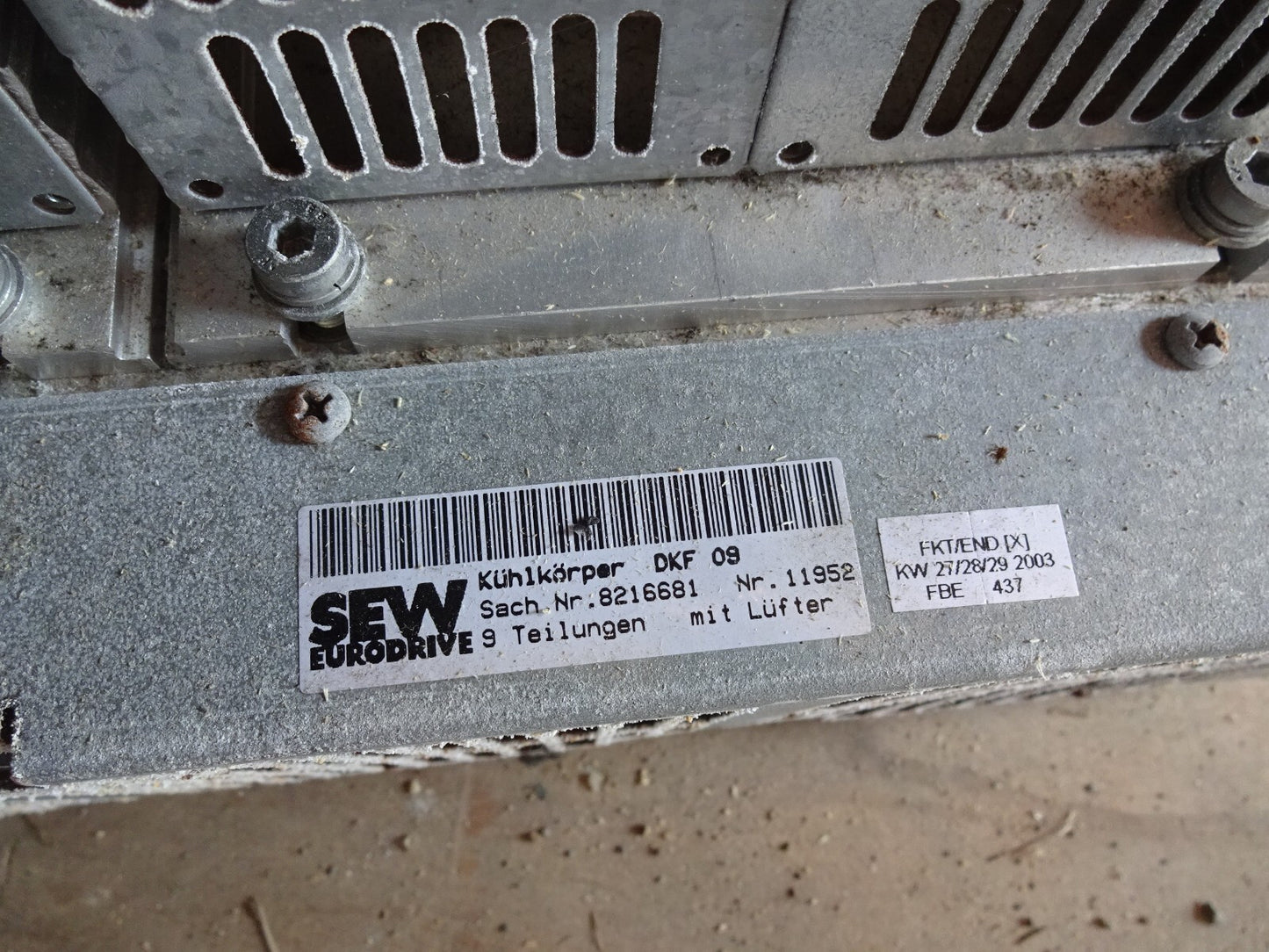 SEW EURODRIVE (2) MAS51A060-503-00 MOVIDYN (1) MPR51A037-503-02 8216665 8216681
