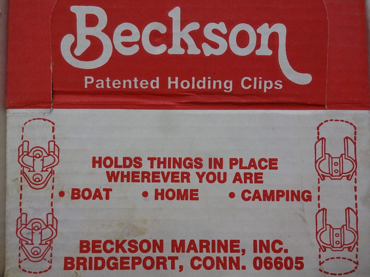 BECKSON CLIPPER CLP-1 / 1" HOLDING CLIPS HANG ITEMS HORIZONTAL OR VERTICAL / NEW