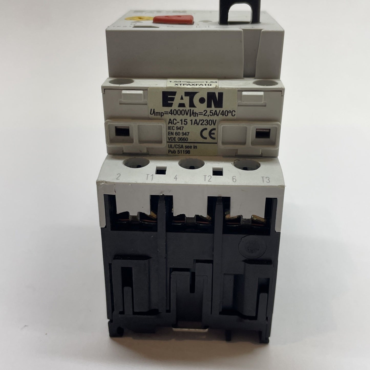 Eaton XTPBP63BC1 Manual Motor Protector 3-Pole 0.4-0.63A IEC Starter