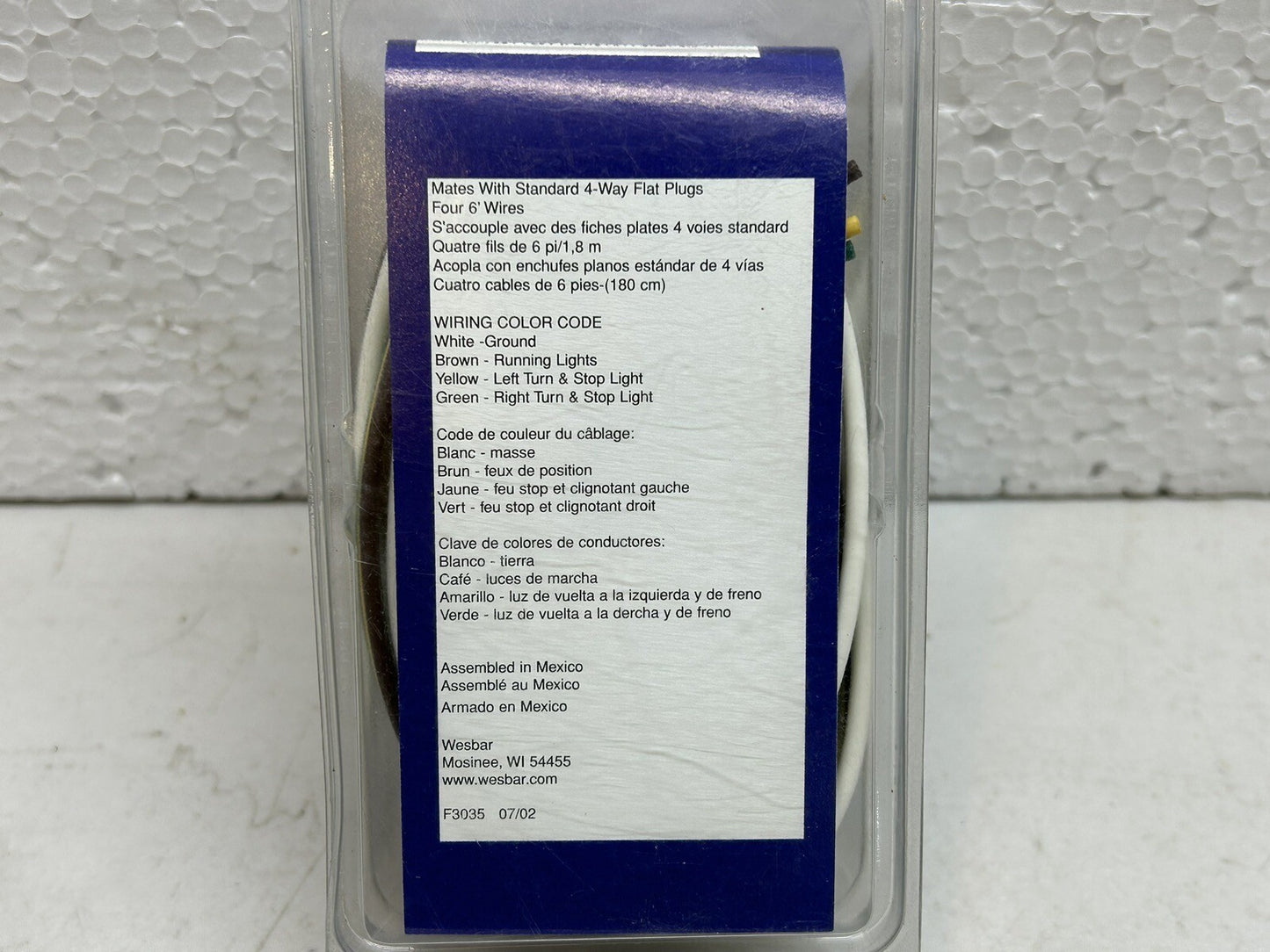 WESBAR 707272 / 4 WAY TRUNK CONNECTOR 6" WITH 6" GROUND / NEW