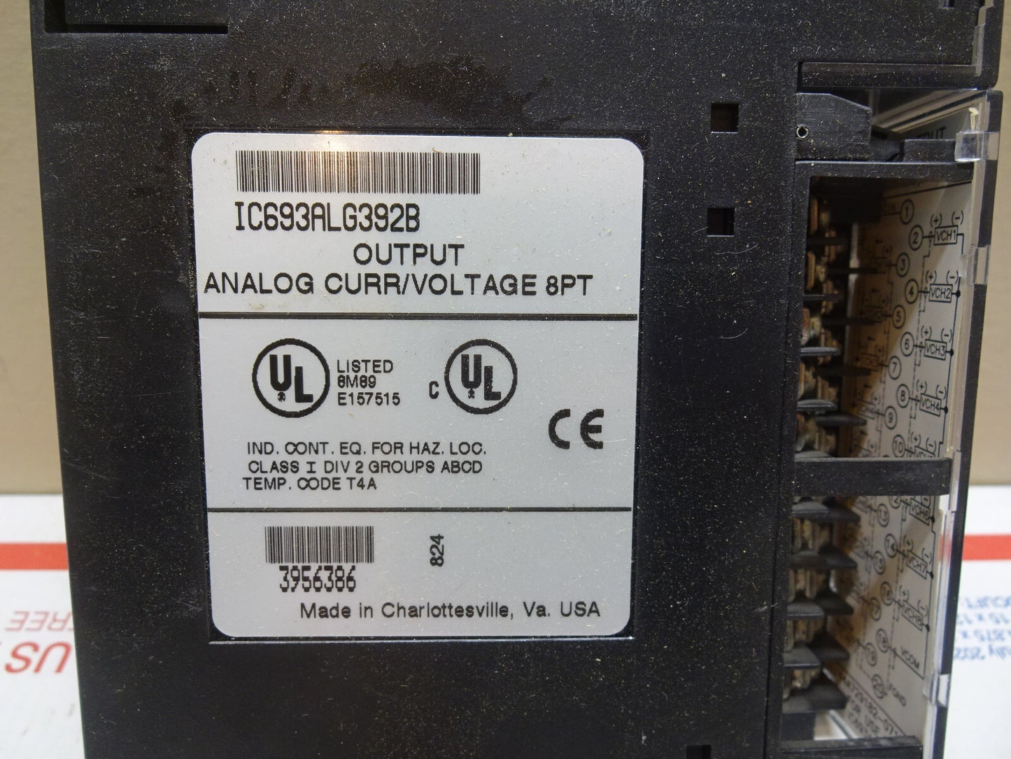 GE FANUC IC693ALG392 / IC693ALG392B / OUTPUT ANALOG CURR/VOLTAGE 8PT