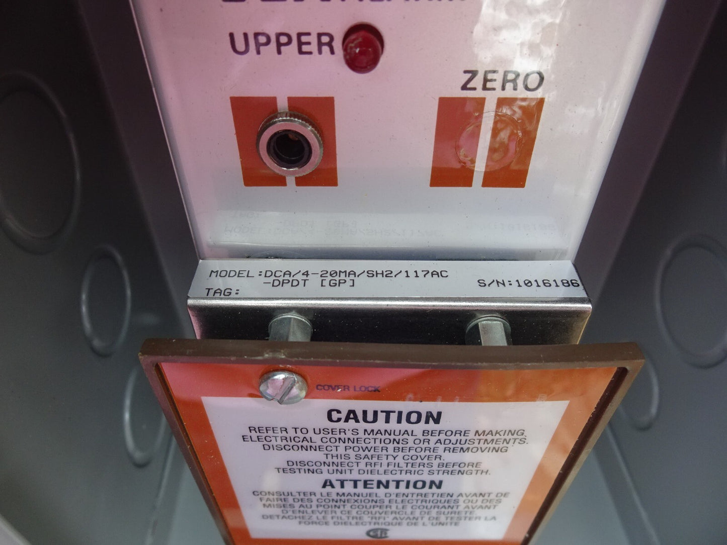 MOORE DCA/4-20MA/SH2/117AC-DPDT-GP / DC CURRENT ALARM / WITH HOFFMAN A-HE8X6X4