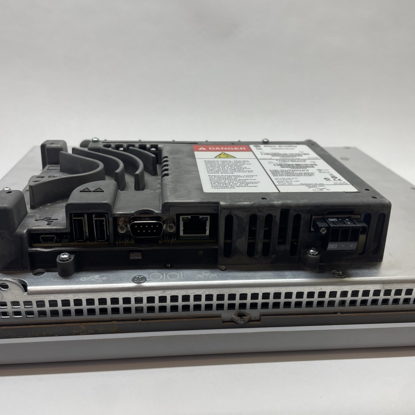 Allen-Bradley PanelView Plus 1250 HMI 2711P-RDT12C /C + 2711P-RP8A Logic Module