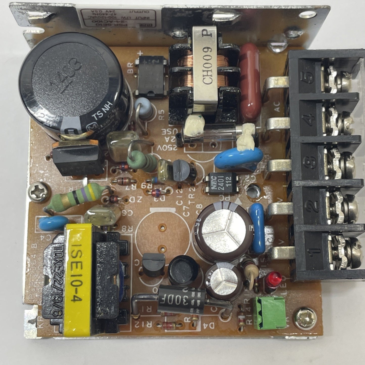 IDEC POWER SUPPLY PSR-SE10-24-AC100, 100-120VAC 24V 0.5A PSR-SE10