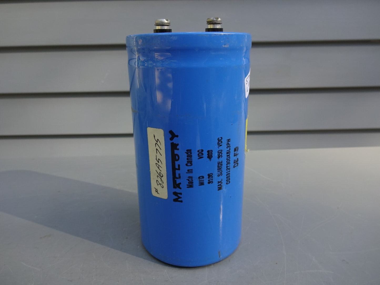 MALLORY CGS312T300X5L3PH CAPACITOR / 3100MF 350 VDC