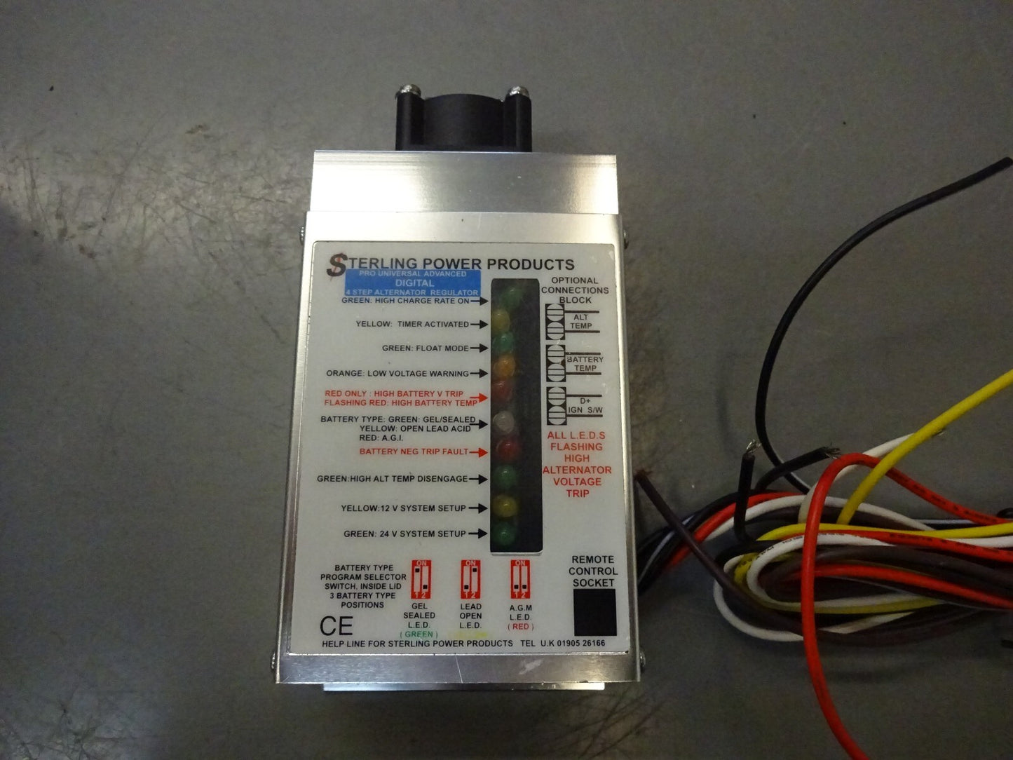 STERLING PRO DIGITAL ADVANCED ALTERNATOR REGULATOR 12V + 24V 4 STEP / NEW