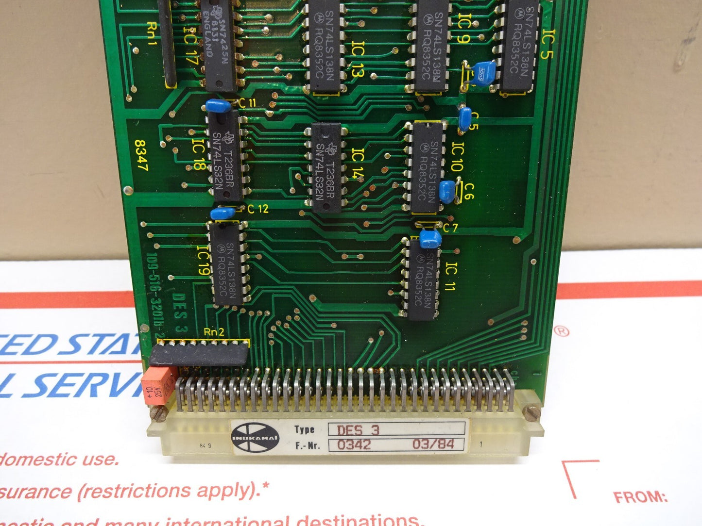 INDRAMAT DES 3 PC BOARD DES3 / 0342 / 03/84