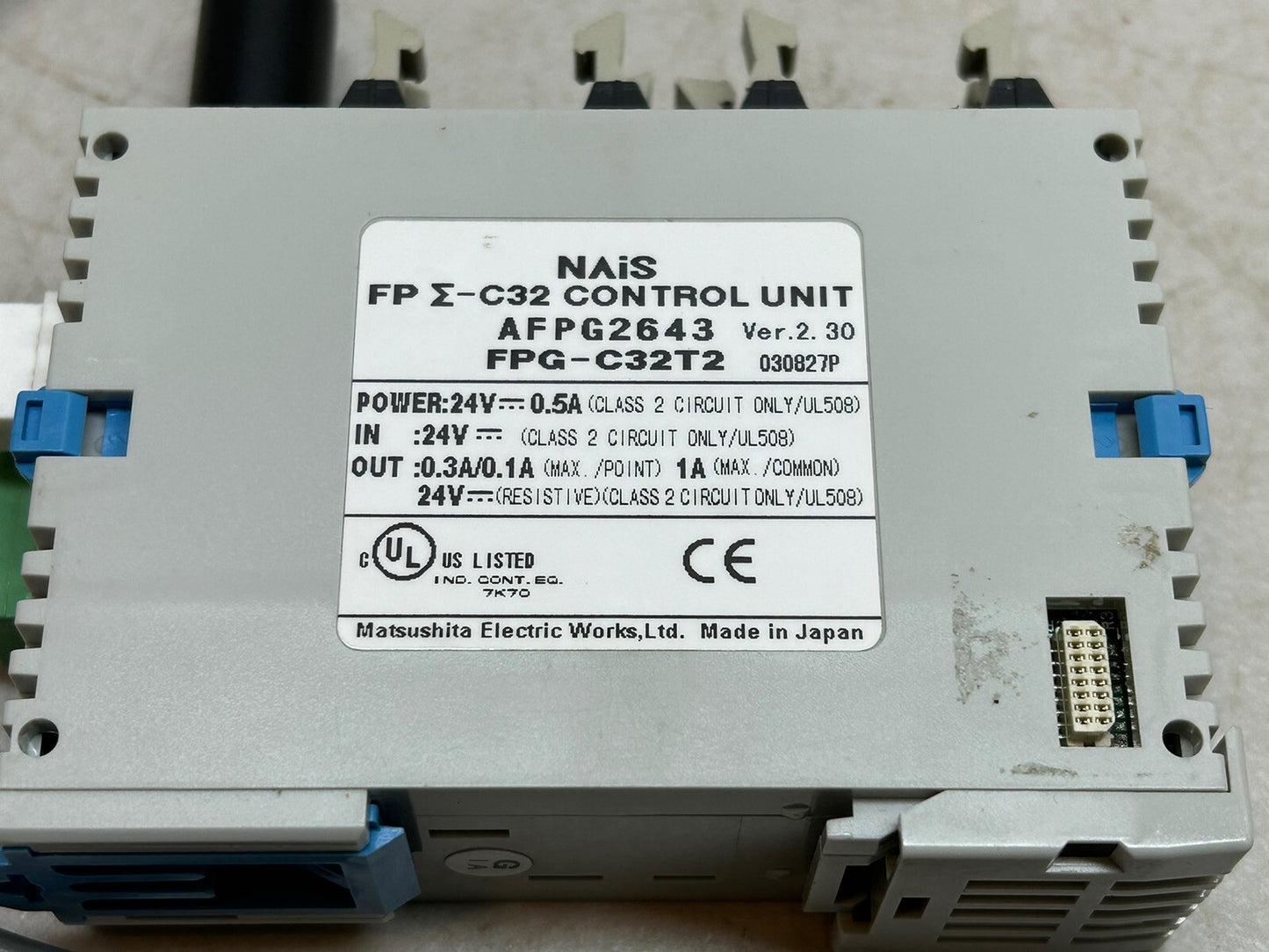 NAIS AFPG2643 FPG-C32T2 / FPΣ-C32 CONTROL UNIT 24V 0.5A / USED AS SAMPLE UNIT