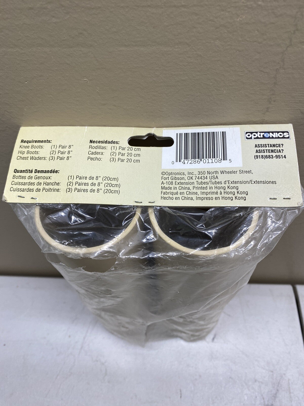 OPTRONICS A-108 THERMALDRI 8" EXTENSION TUBES 2 PCS FOR BOOTS / NEW