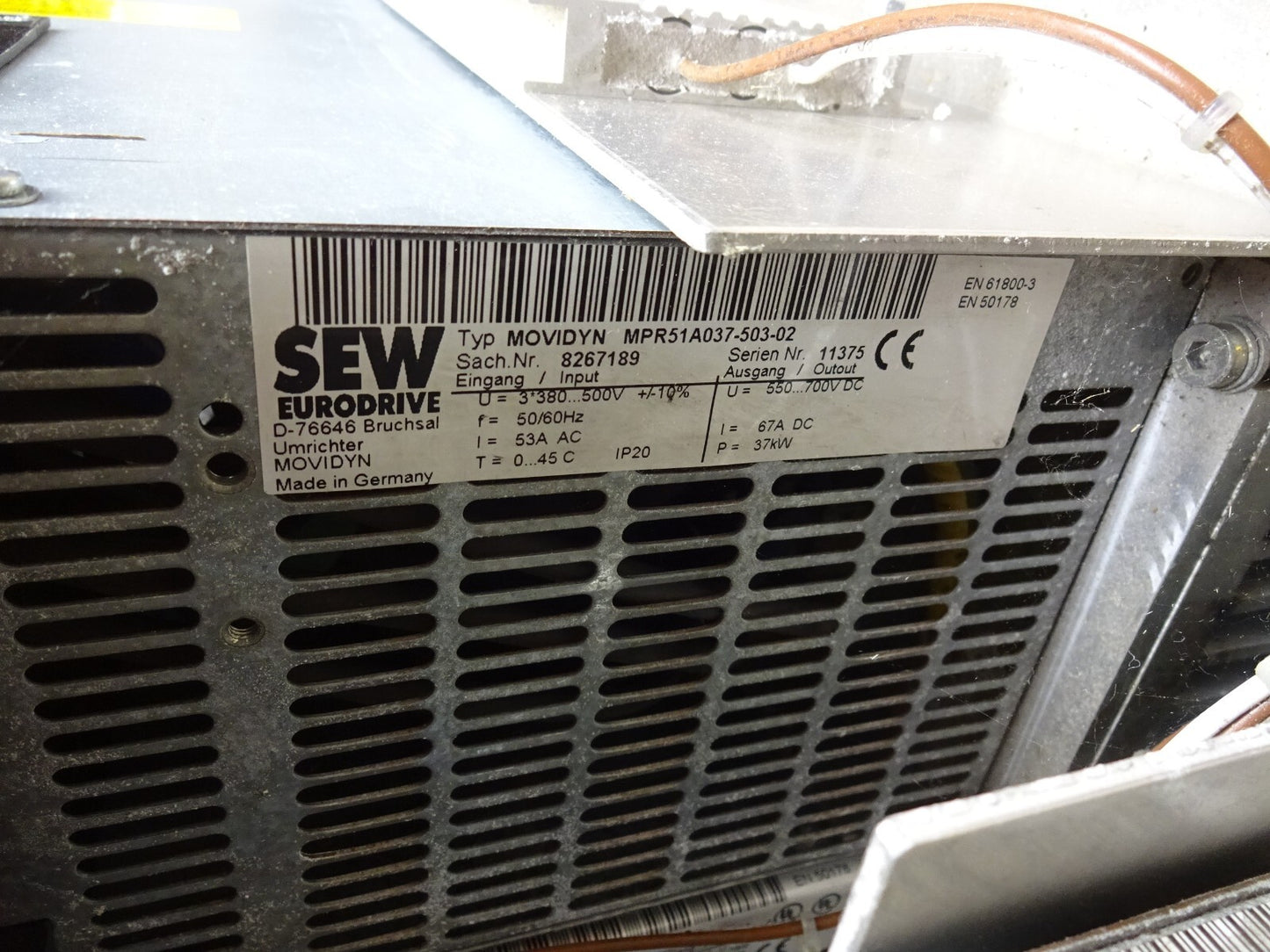 SEW EURODRIVE (2) MAS51A060-503-00 MOVIDYN (1) MPR51A037-503-02 8216665 8216681