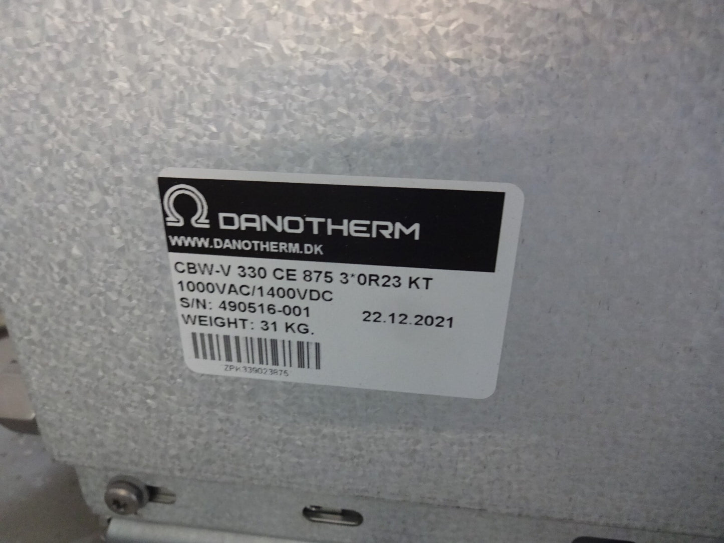 DANOTHERM CBW-V 330 CE 875 3*0R23 KT RESISTOR 1000 VAC 1400 VDC CLASS IP 54 NEW