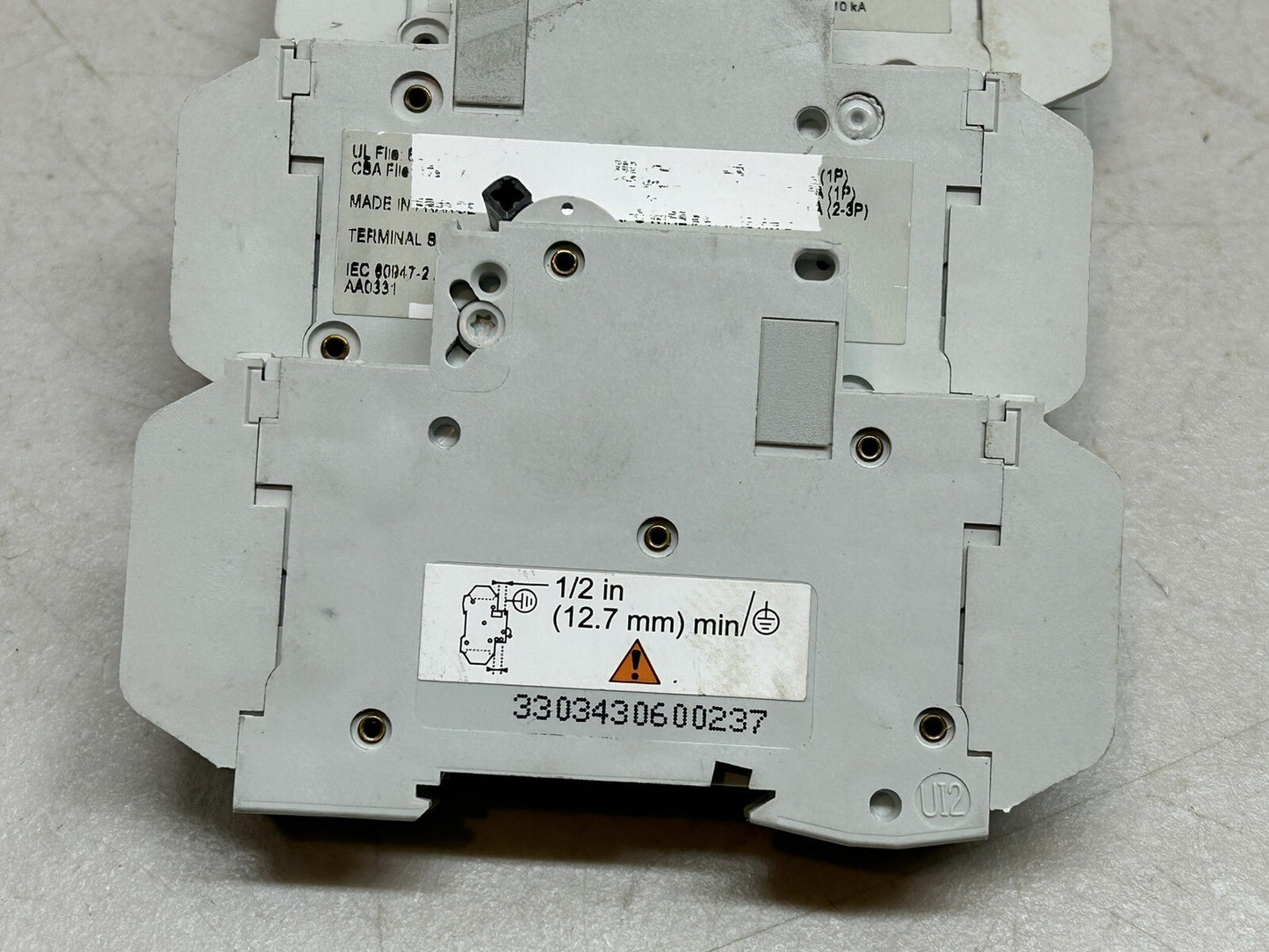 MERLIN GERIN 60123 MULTI9 C60N 5A TYPE D 1 POLE 5A CIRCUIT BREAKER (LOT OF 3)