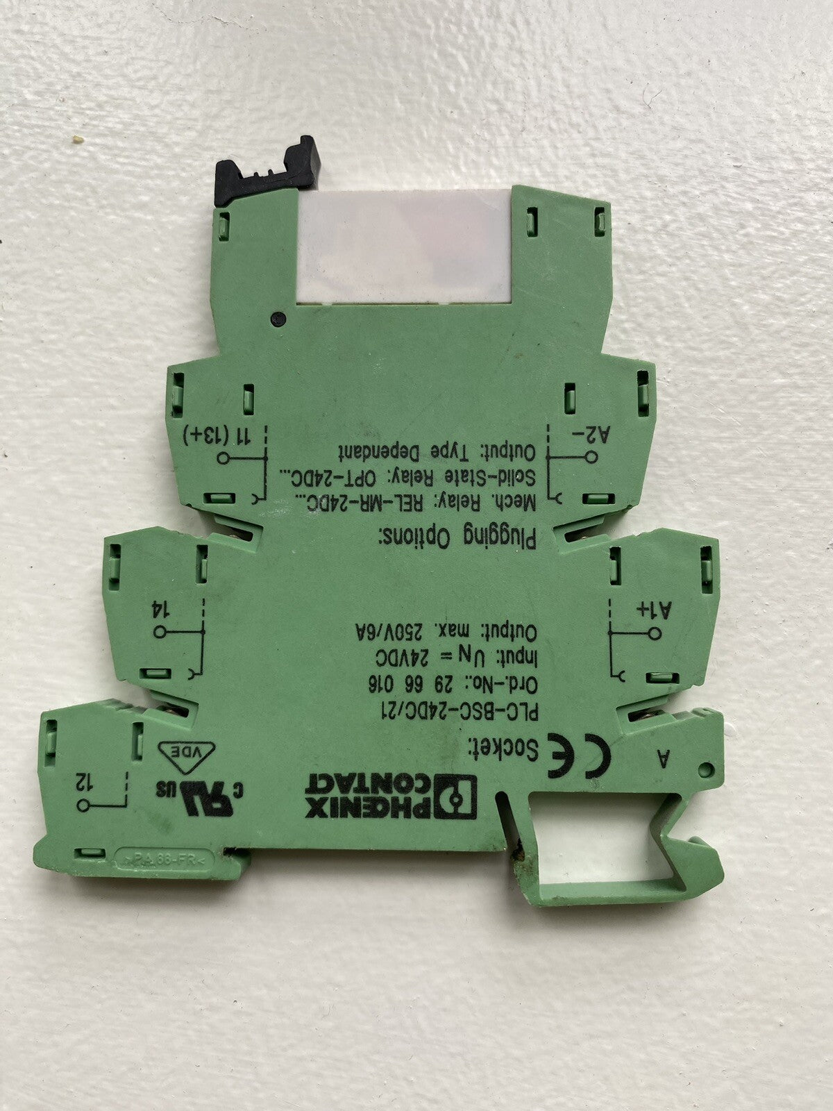 PHOENIX CONTACT PLC-BSC-24DC/21 SOCKET WITH 2961121 AMPLIFIER