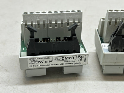 ZIPLINK ZL-CM20 / AUTOMATION DIRECT CONNECTOR MODULE / LOT OF 2