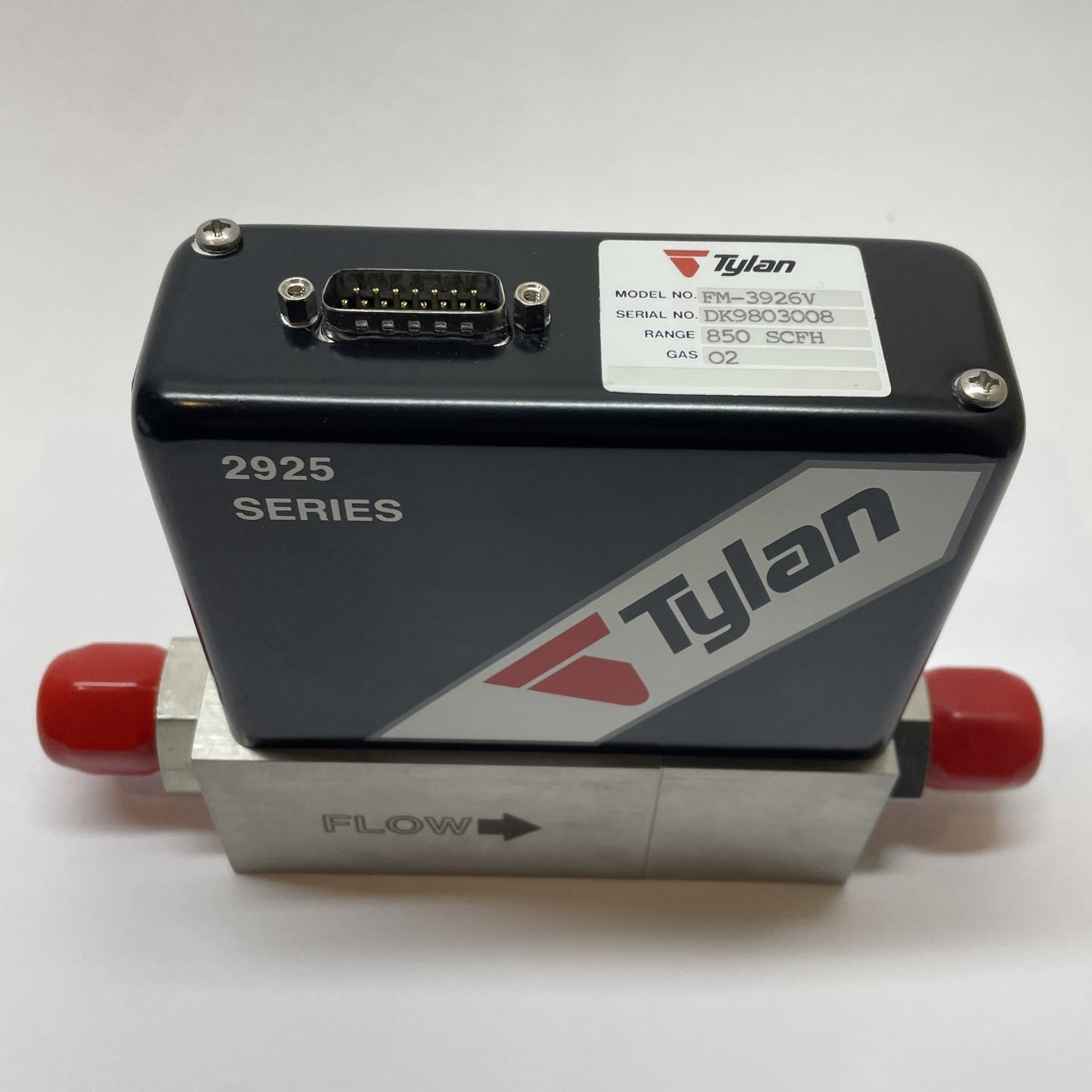 Tylan FM-3926V Oxygen Mass Flow Meter 2925 Series 15-Pin D Connerctor 850 SCFH
