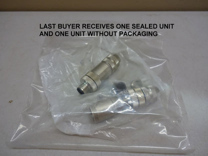 SIEMENS 715-99-1437-840-05 MALE M12 CONNECTOR CABLE OUTLET 6-8MM / LOT OF 2 NEW