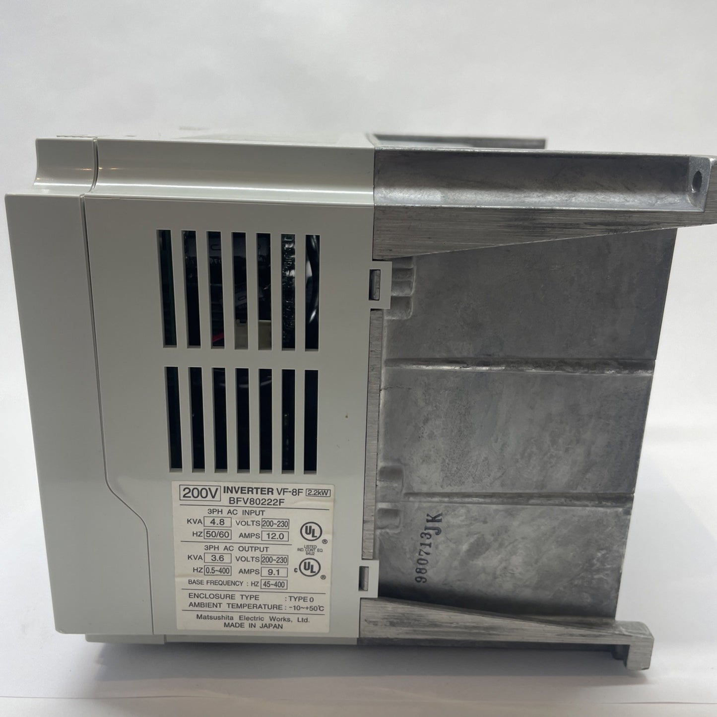 NAIS VF-8F BFV80222F AC Inverter 2.2kW 200V 3-Phase Matsushita Panasonic