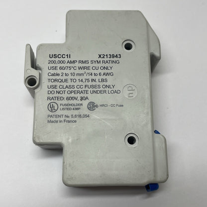 Ferraz Shawmut USCC1I X213943 Fuse Holder 600 V 30 A Class CC