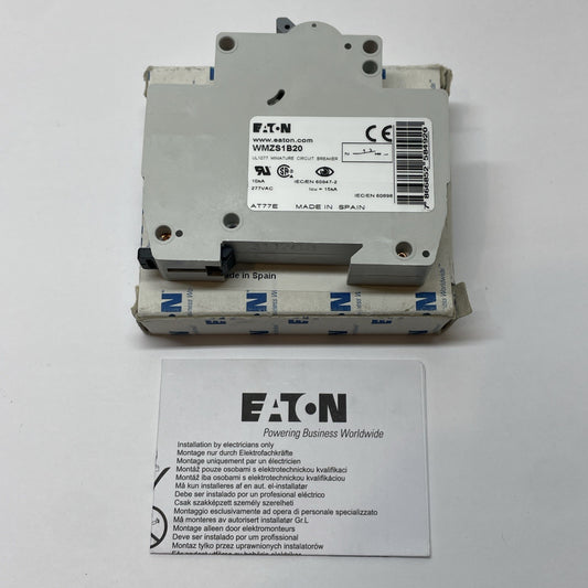 Eaton WMZS1B20 1-Pole 20A 10kA Type B Supplementary Protector UL1077
