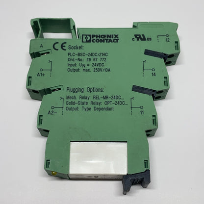 PLC-BSC-24DC/21HC Phoenix Contact Relay Base 24 VDC 2967772 **READ**