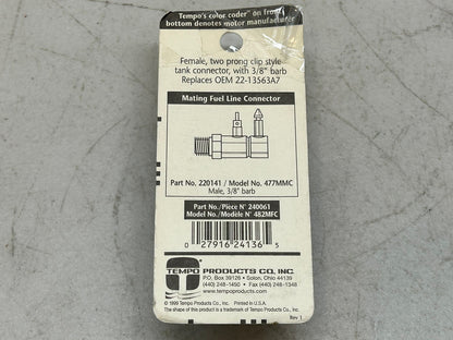 TEMPO 240061 / 482MFC / TANK CONNECTOR FEMALE 3/8" BARB OEM 22-13563A7 / NEW