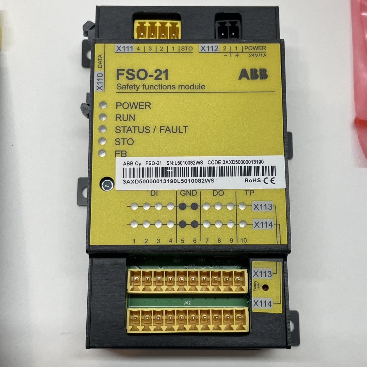 ABB FSO-21 + Sparepart Kit FS0-21 Safety Function Module 3AXD50000013190 MS