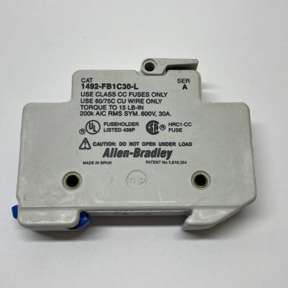 Allen-Bradley 1492-FB1C30-L Fuse Holder 1-Pole Class CC 30A (SERIES A)