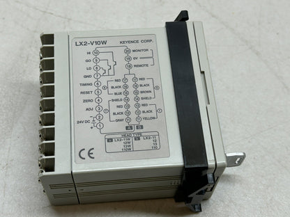 Keyence LX2-V10W Laser Thrubeam Sensor Amplifier Unit 24VDC