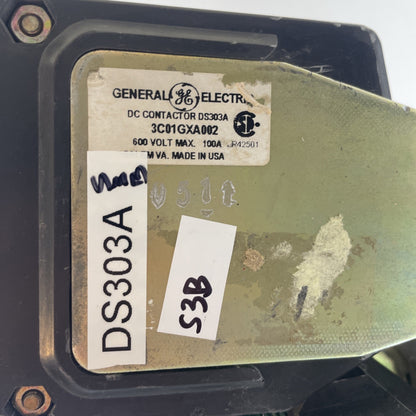 General Electric DS303A-3C01GXA002 DC Contactor 600V 230/250V Coil 100A