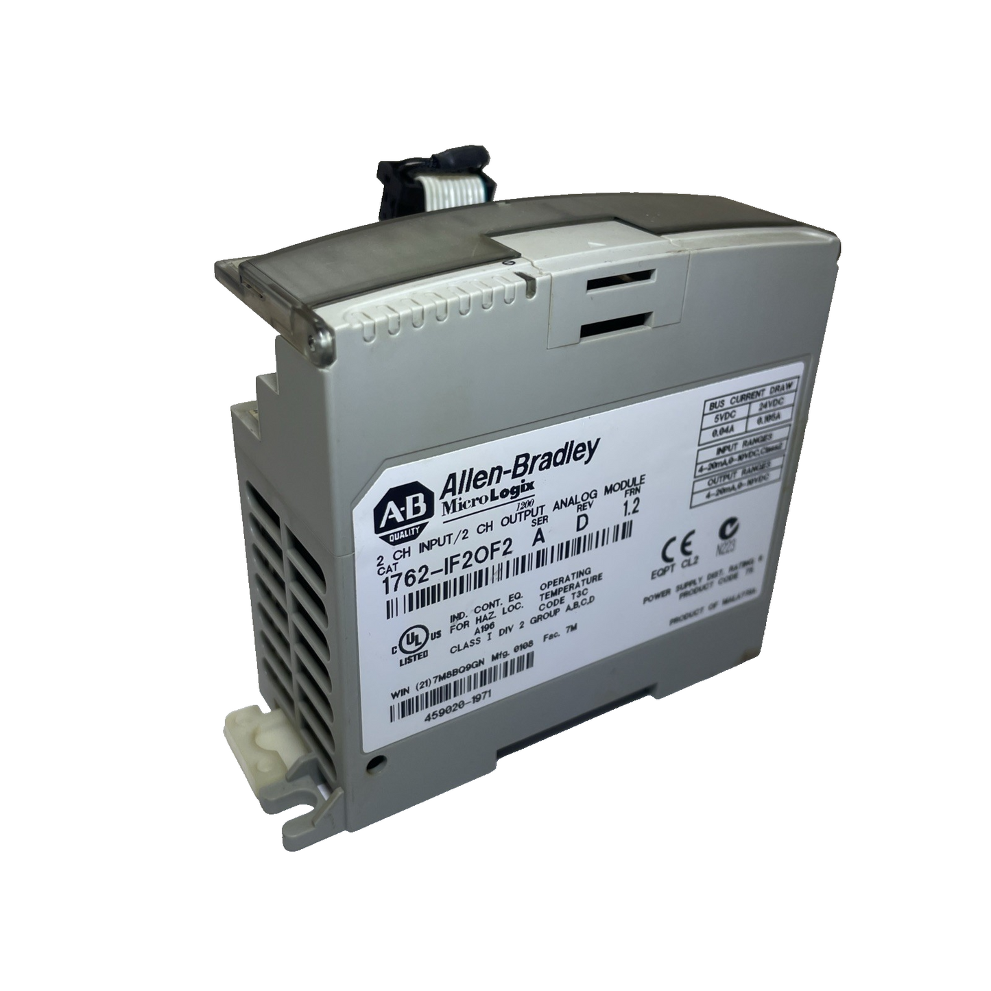 Allen-Bradley 1762-IF2OF2 MicroLogix 1200 Analog I/O Module 2 In 2 Out