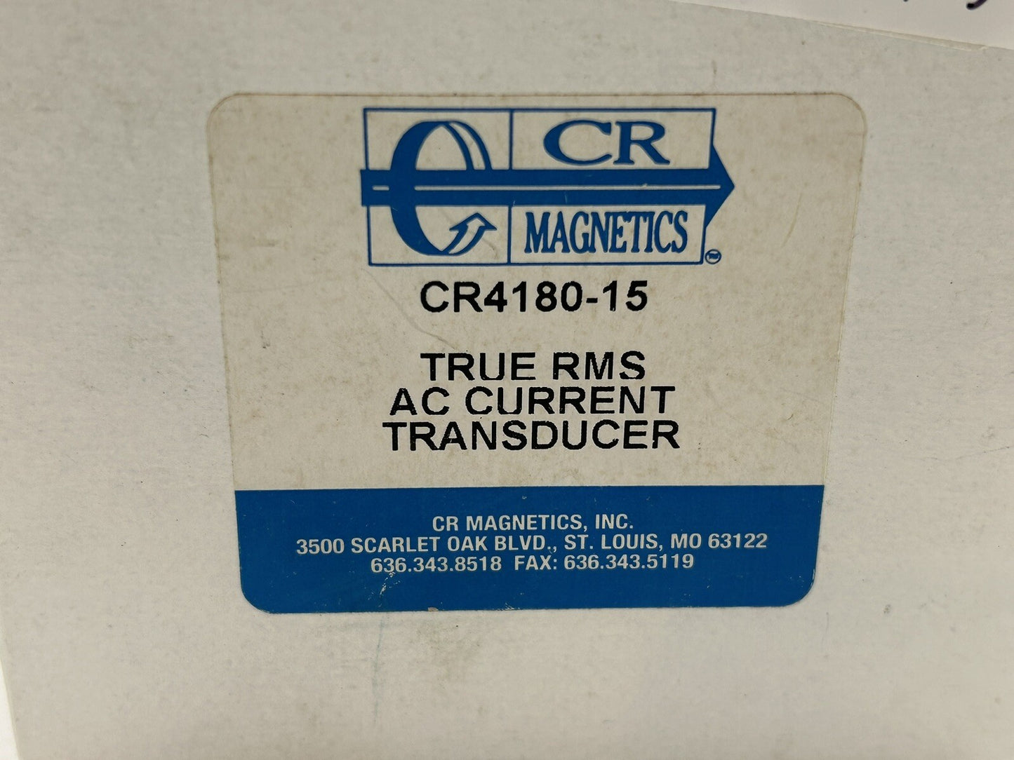 CR MAGNETICS CR4180-15 / TRUE RMS AC CURRENT TRANSDUCER / NEW WITH BOX