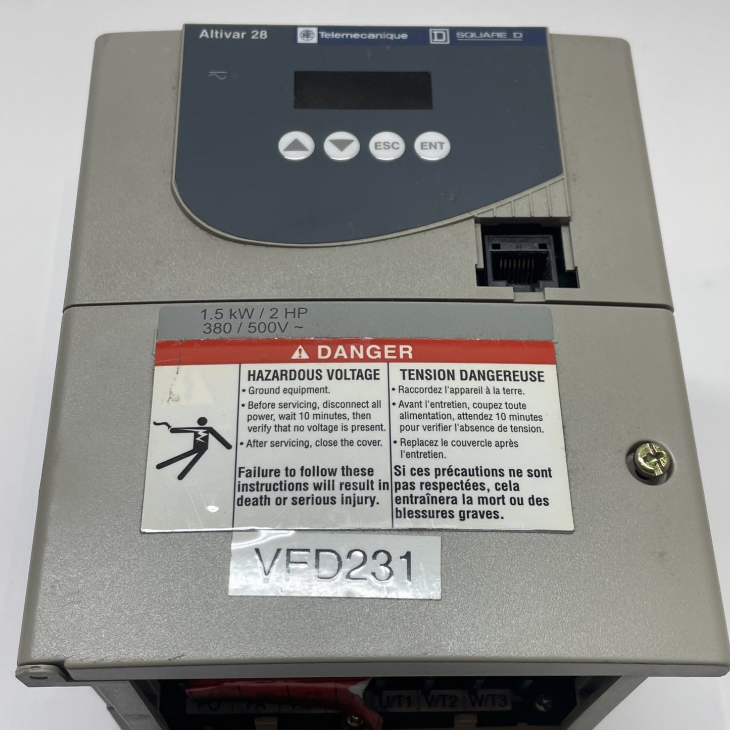 Schneider Electric ATV28HU29N4 Altivar 28 1.5 kW 400-500 VAC Speed Drive