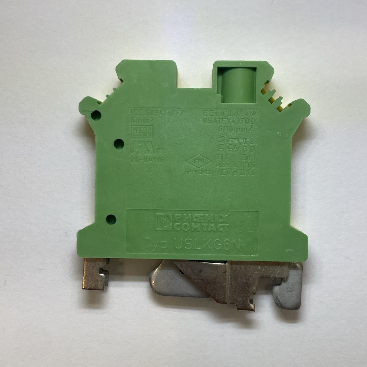 (LOT OF 4) PHOENIX USLKG6N Ground Terminal 2 Connections IEC60947-7-7