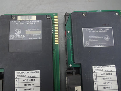 ALLEN BRADLEY 1771-IA / AC INPUT MODULE WITH 1771-WA / LOT OF 2