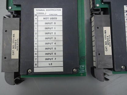 ALLEN BRADLEY 1771-IA / AC INPUT MODULE WITH 1771-WA / LOT OF 2