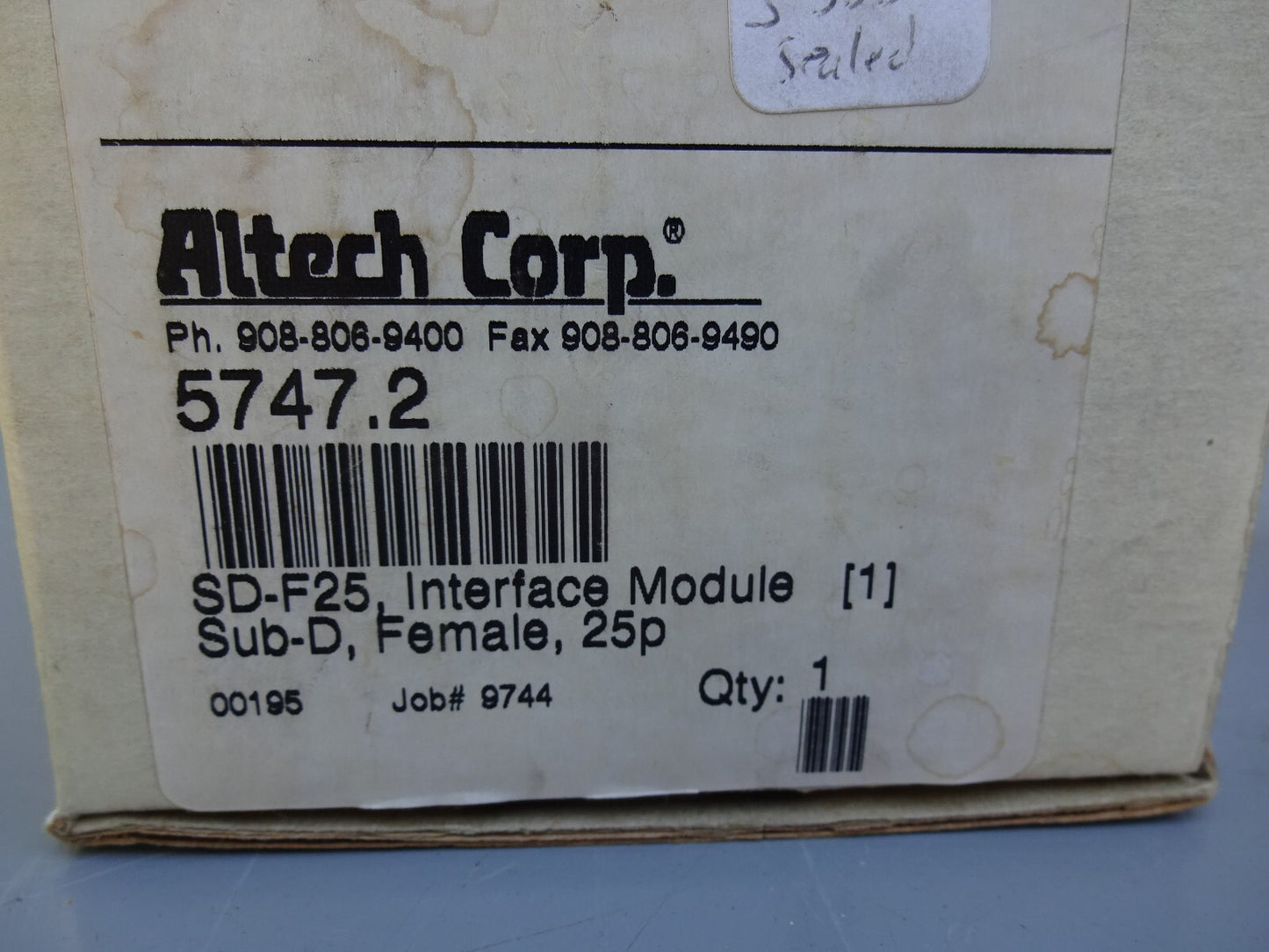 ALTECH 5747.2 / SD-F25 INTERFACE MODULE / 250VAC FEMALE 4A / NEW WITH BOX