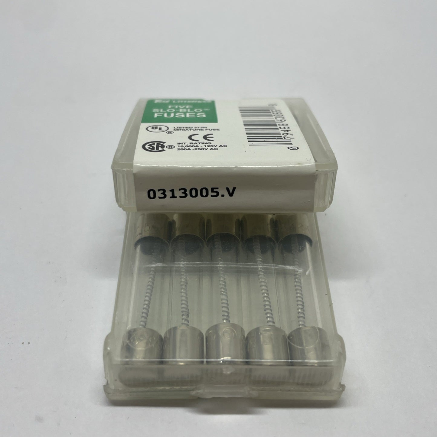 LOT OF 10 NEW Littelfuse Slo-Blo Fuses, 0313005.V