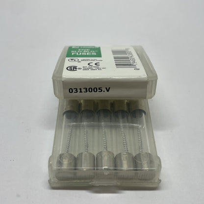 LOT OF 10 NEW Littelfuse Slo-Blo Fuses, 0313005.V