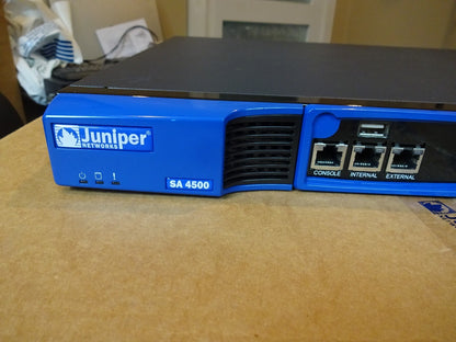 JUNIPER NETWORKS SA4500 SSL VPN APPLIANCE JNMR1 AC IP 100-240V 60-50HZ 3-1A NEW
