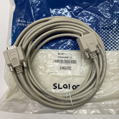 L-Com CSMN9MF-25 DB9 Male to Female Molded Cable 25ft