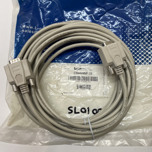 L-Com CSMN9MF-25 DB9 Male to Female Molded Cable 25ft