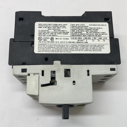 Siemens 3RV1021-1GA10 Motor Protection Circuit Breaker 4.5-6.3 A