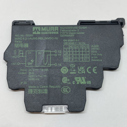 (LOT OF 4) Murr Elektronik 52000 24 VDC DIN Rail Output Relay SPDT 6A