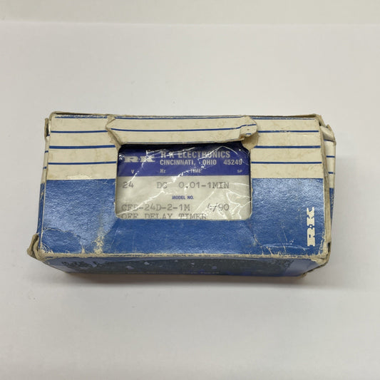 R-K Electronics CFB-24D-2-1M Off-Delay Timer Relay 24 VDC 0.01-1 min